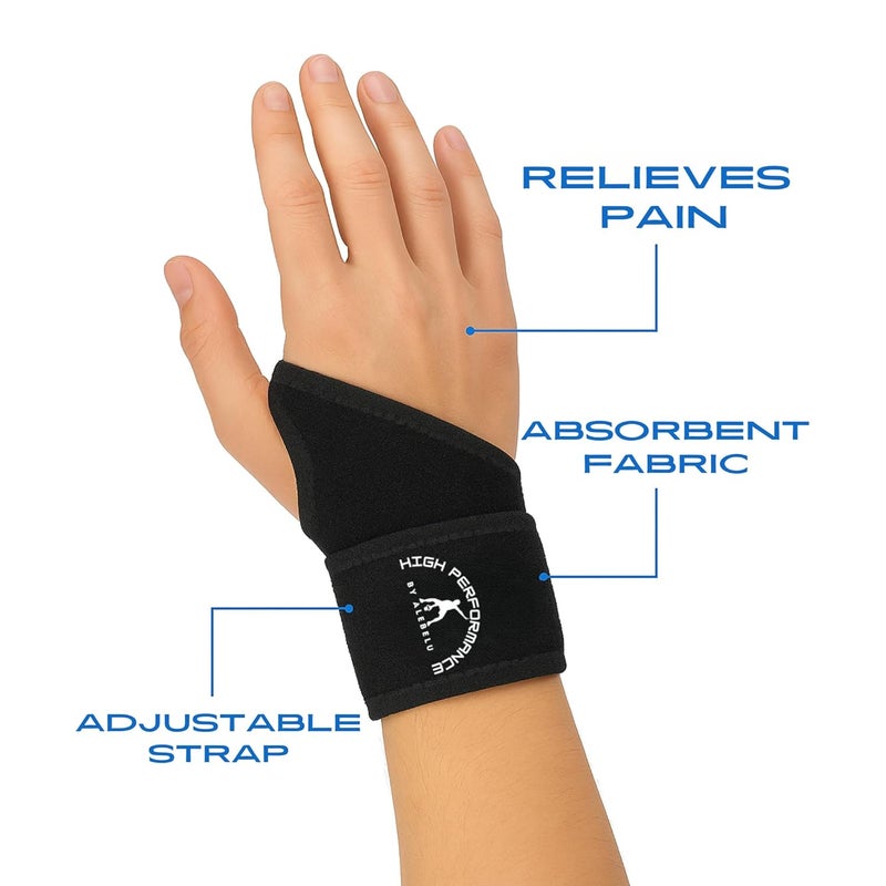 Performance High Perfromance adjustable Wrist Brace for TFCC Tears, Carpal Tunnel Relief, and Sports Support – Ultra-Thin Nylon & Spandex. Pack of 2. - Image 2